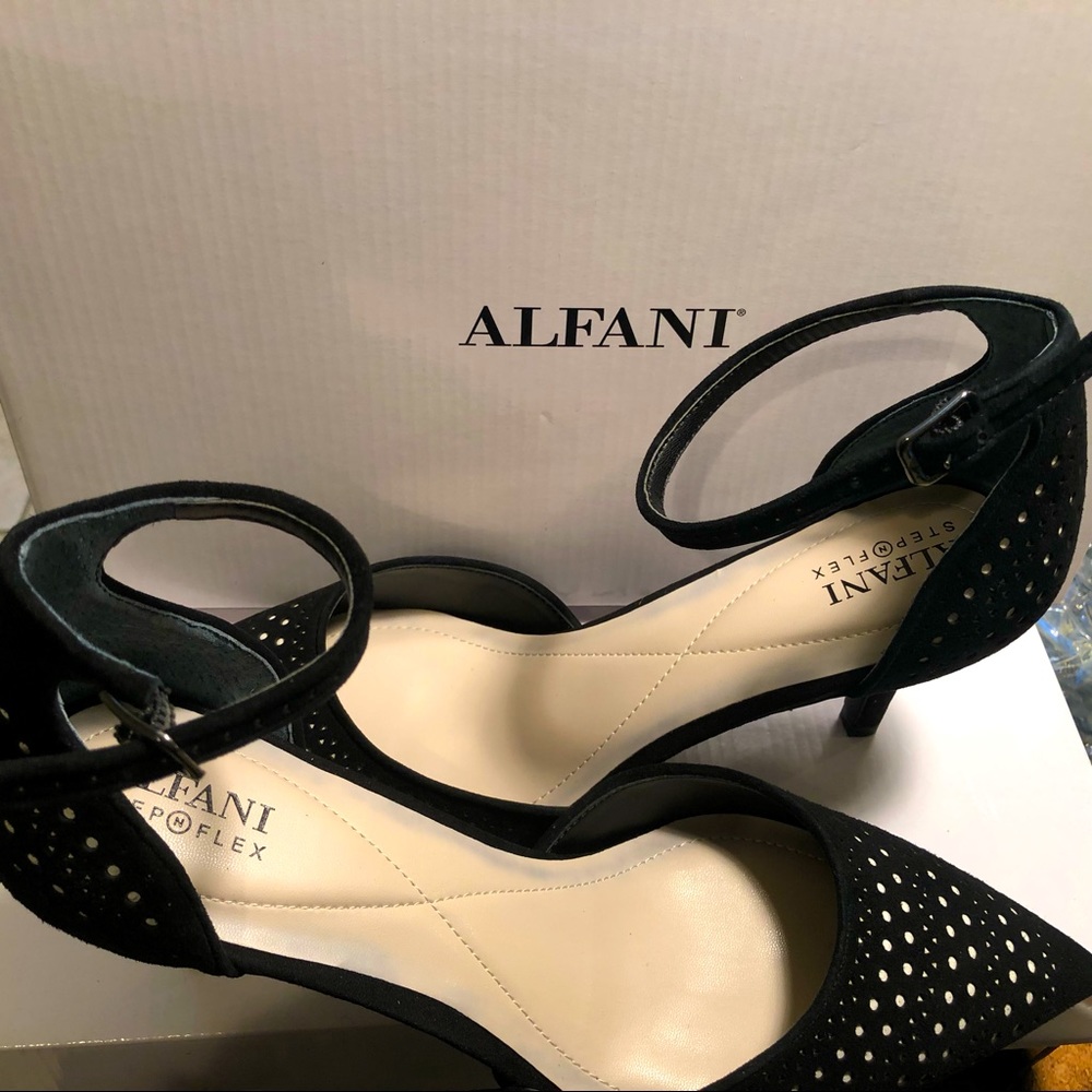 Alfani Black Leather Slingback Shoes